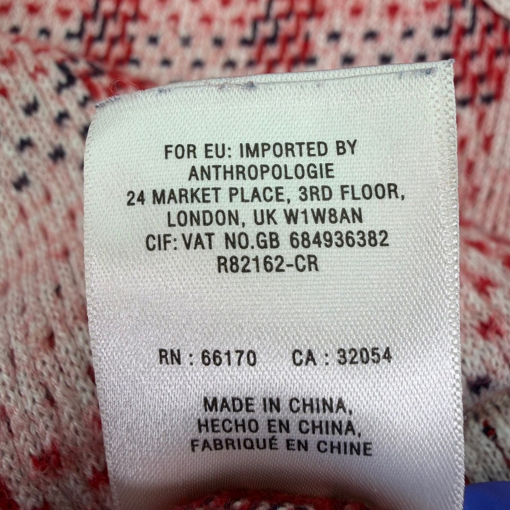 Anthropologie Field Flower Sweater Womens Small Plaid Knit Mock Neck Pullover - Picture 6 of 14